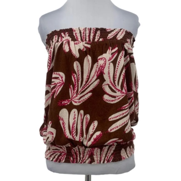 Brand New ANTHROPOLOGIE STRAPLESS SMOCKED BUBBLE TOP - Picture 4 of 9